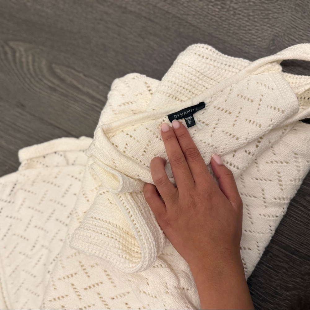 Dynamite Off White Knit Dress
